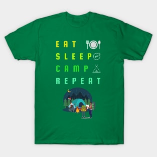 Eat Sleep Camp Repeat T-Shirt